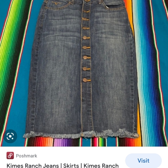 Kimes Ranch Skirts Iso Kimes Denim Skirt Smallmedium Poshmark